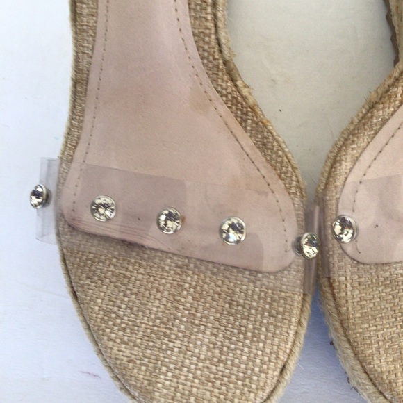 SCHUTZ ROPE WEDGES WITH CLEAR STRAPS SIZE 7.5 - Picture 8 of 15